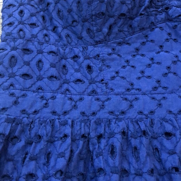 American Eagle Strapless Blue Eyelet Dress - Picture 3 of 7